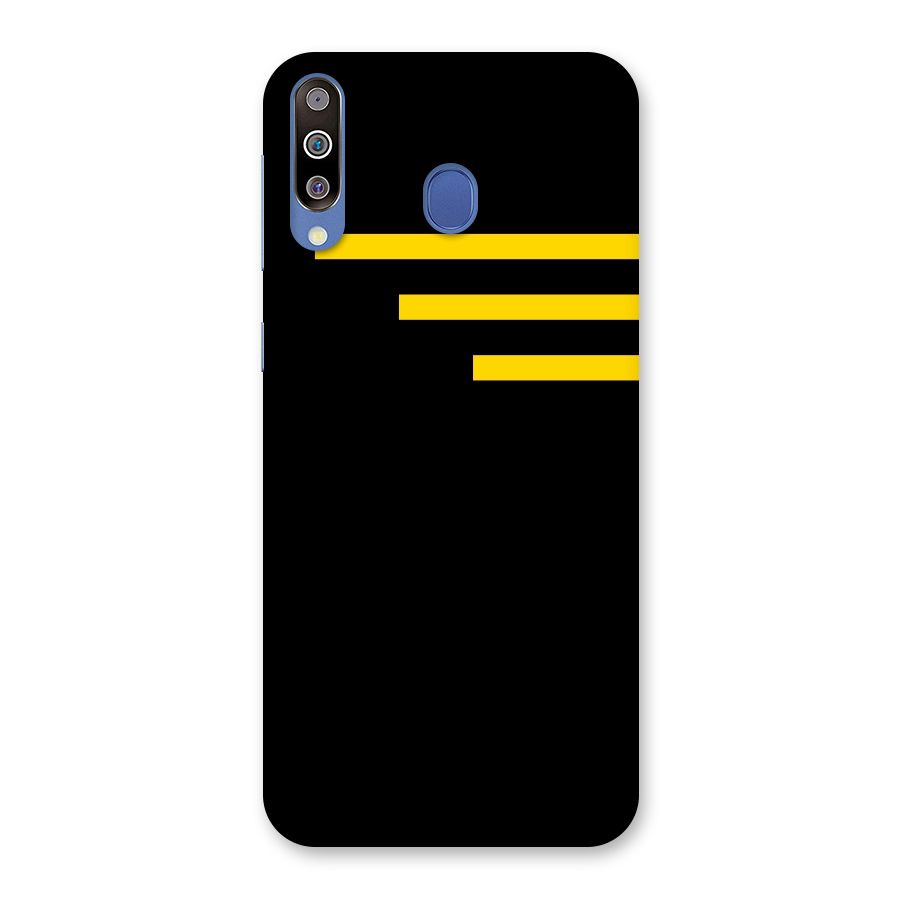 Sports Yellow Stripes Back Case for Galaxy M30