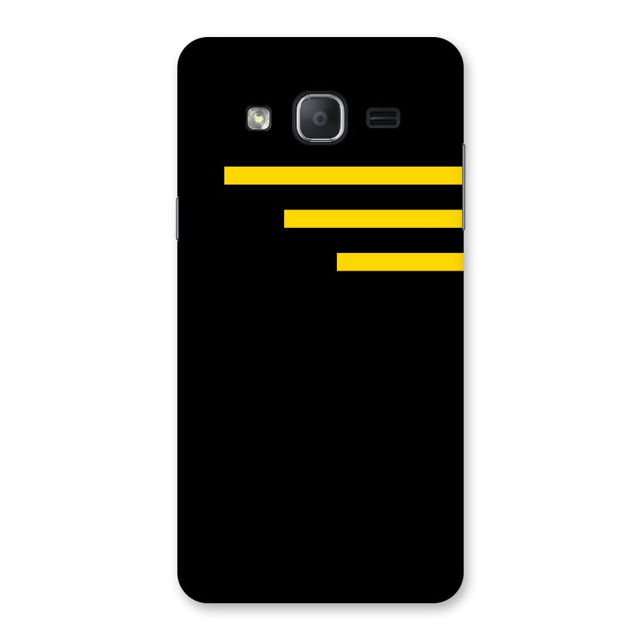 Sports Yellow Stripes Back Case for Galaxy On7 2015