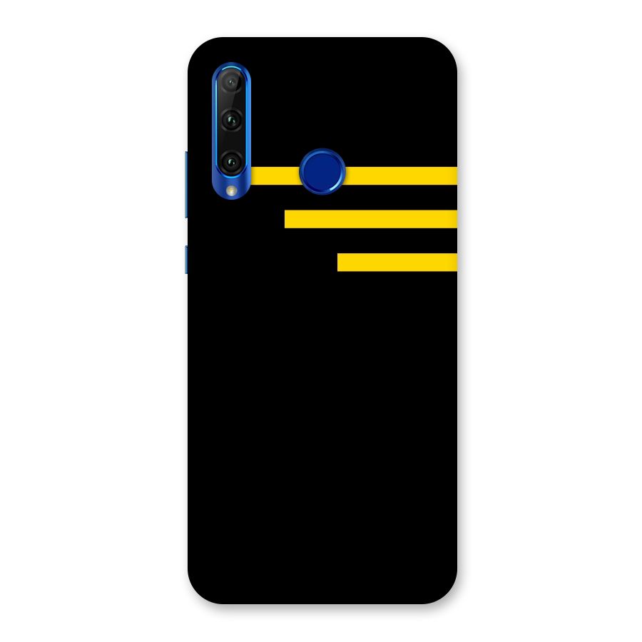 Sports Yellow Stripes Back Case for Honor 20i