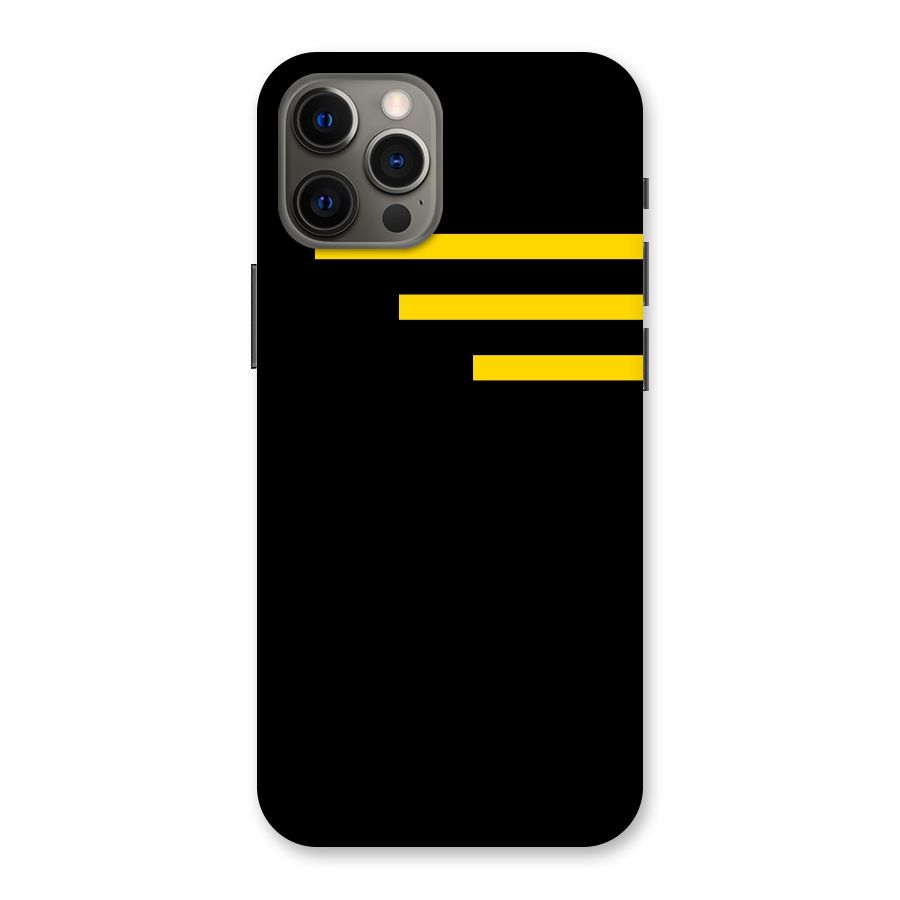 Sports Yellow Stripes Back Case for iPhone 12 Pro Max