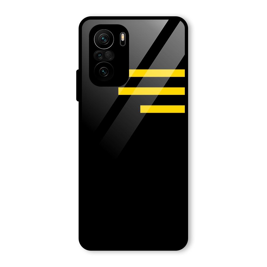 Sports Yellow Stripes Glass Back Case for Mi 11x