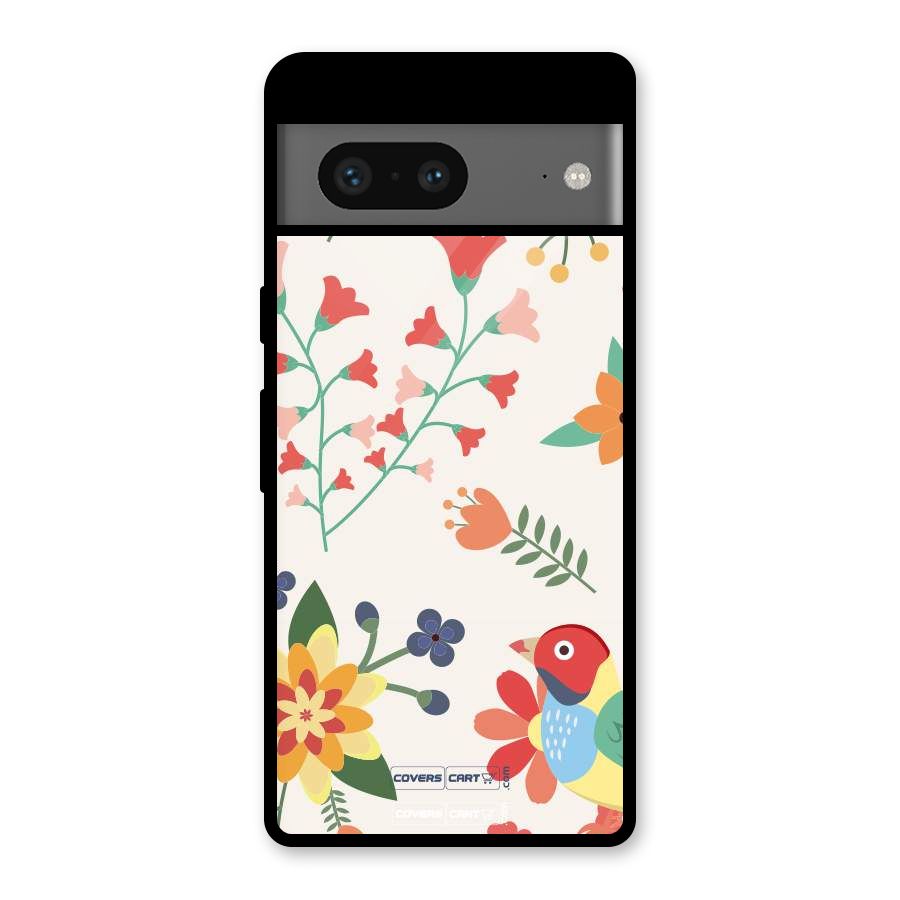 Spring Flowers Glass Back Case for Google Pixel 7
