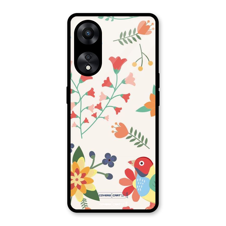 Spring Flowers Glass Back Case for Oppo A78