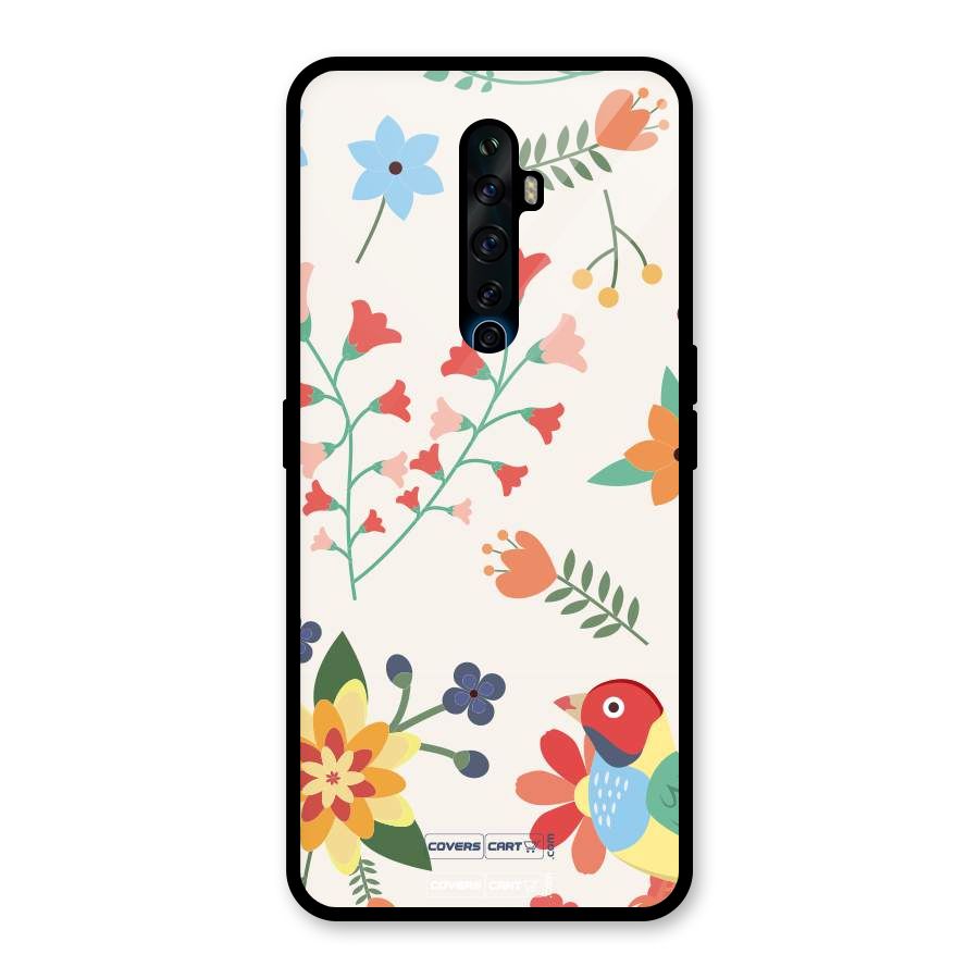 Spring Flowers Glass Back Case for Oppo Reno2 F