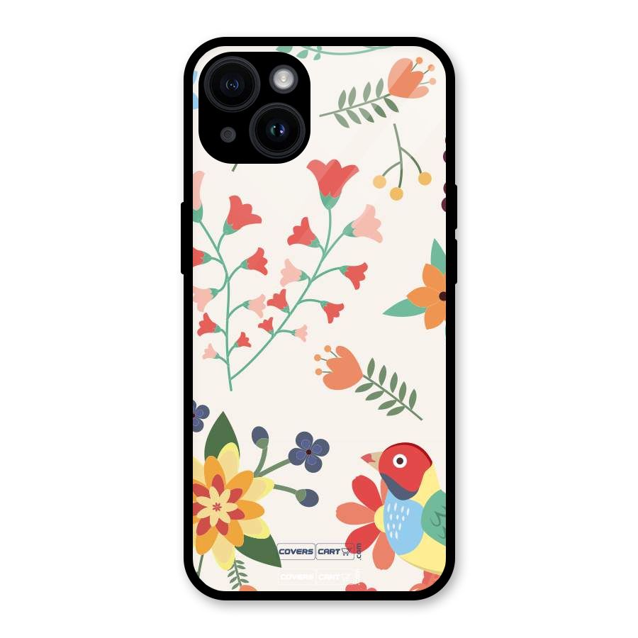 Spring Flowers Glass Back Case for iPhone 14