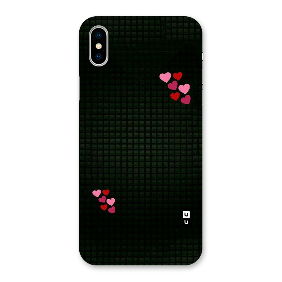 Square and Hearts Back Case for iPhone XS