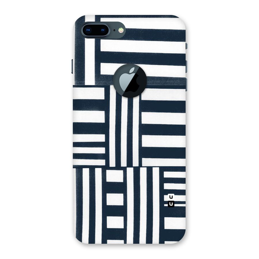 Square  Stripes Back Case for iPhone 7 Plus Logo Cut