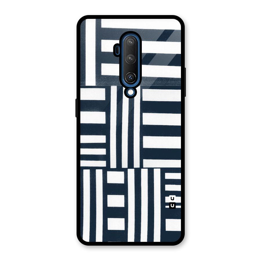 Square  Stripes Glass Back Case for OnePlus 7T Pro