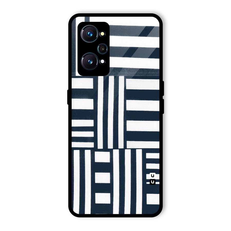 Square  Stripes Glass Back Case for Realme GT 2