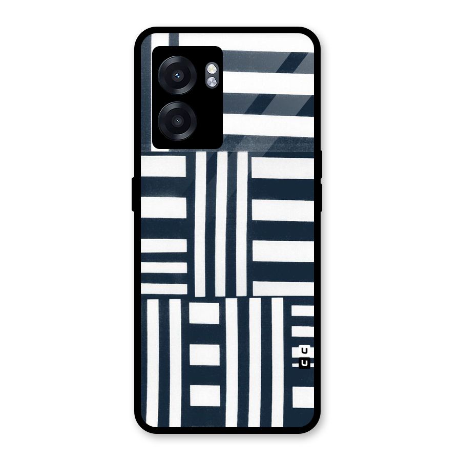 Square  Stripes Glass Back Case for Realme Narzo 50 5G