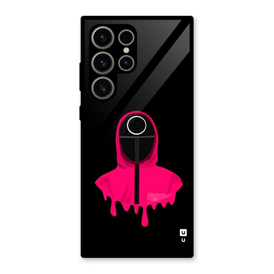 Squid Game Illustration Art Glass Back Case for Galaxy S23 Ultra