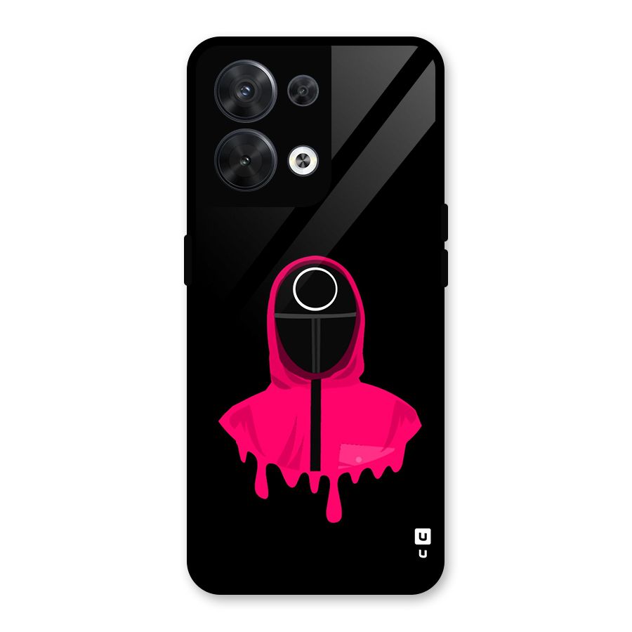 Squid Game Illustration Art Glass Back Case for Oppo Reno8 5G