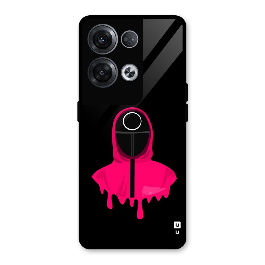 Squid Game Illustration Art Glass Back Case for Oppo Reno8 Pro 5G