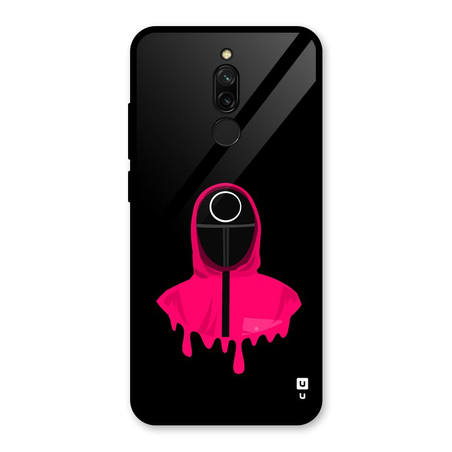 Squid Game Illustration Art Glass Back Case for Redmi 8