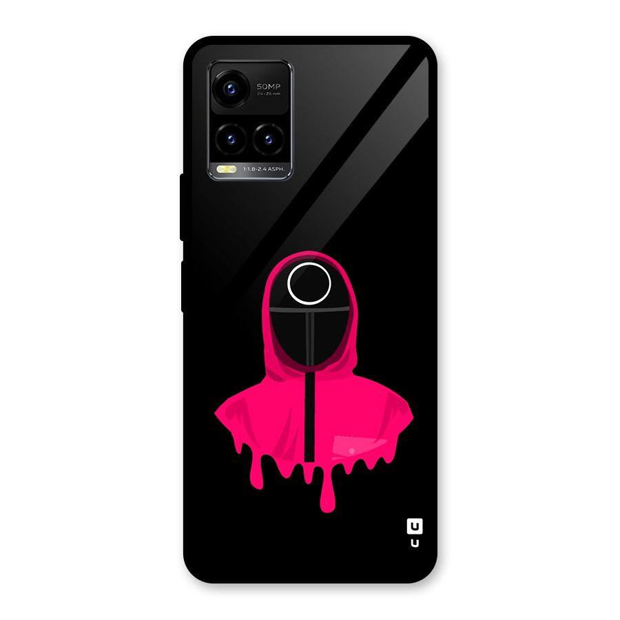 Squid Game Illustration Art Glass Back Case for Vivo Y21A