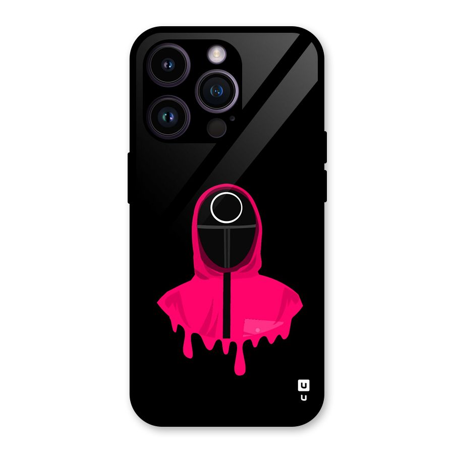 Squid Game Illustration Art Glass Back Case for iPhone 14 Pro