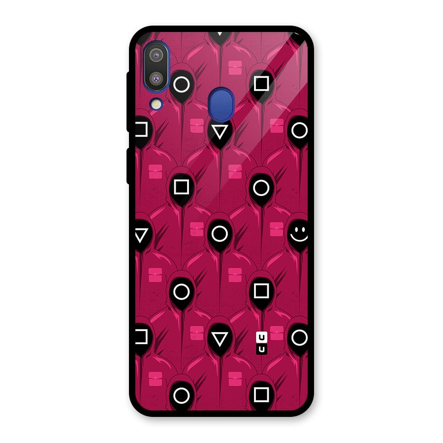 Squid Gamers Pattern Glass Back Case for Galaxy M20