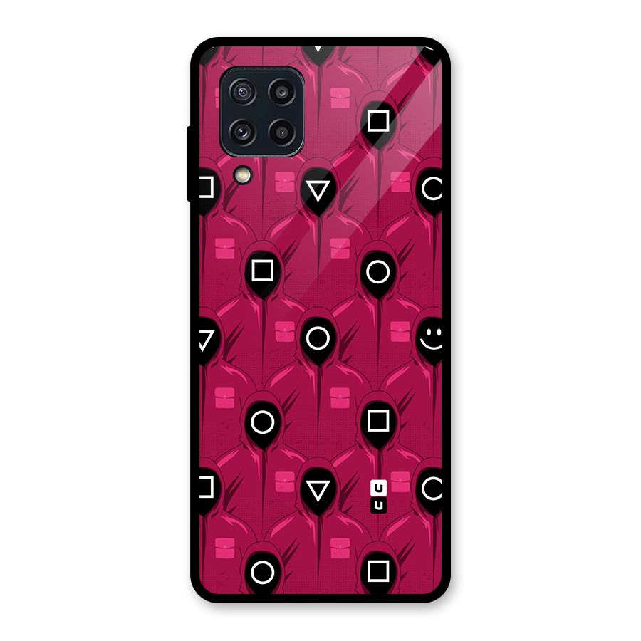 Squid Gamers Pattern Glass Back Case for Galaxy M32