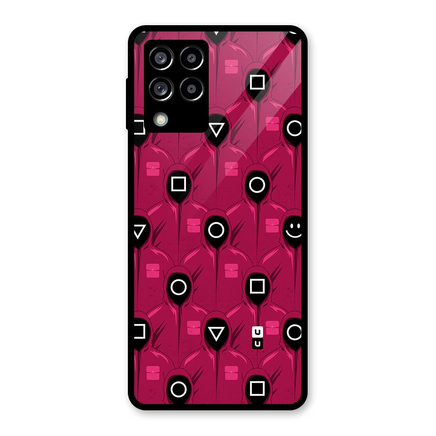 Squid Gamers Pattern Glass Back Case for Galaxy M53 5G