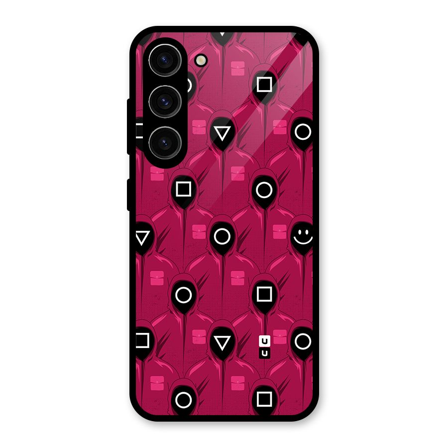 Squid Gamers Pattern Glass Back Case for Galaxy S23