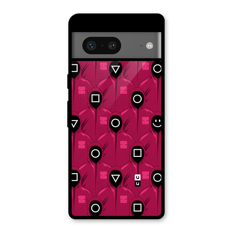 Squid Gamers Pattern Glass Back Case for Google Pixel 7