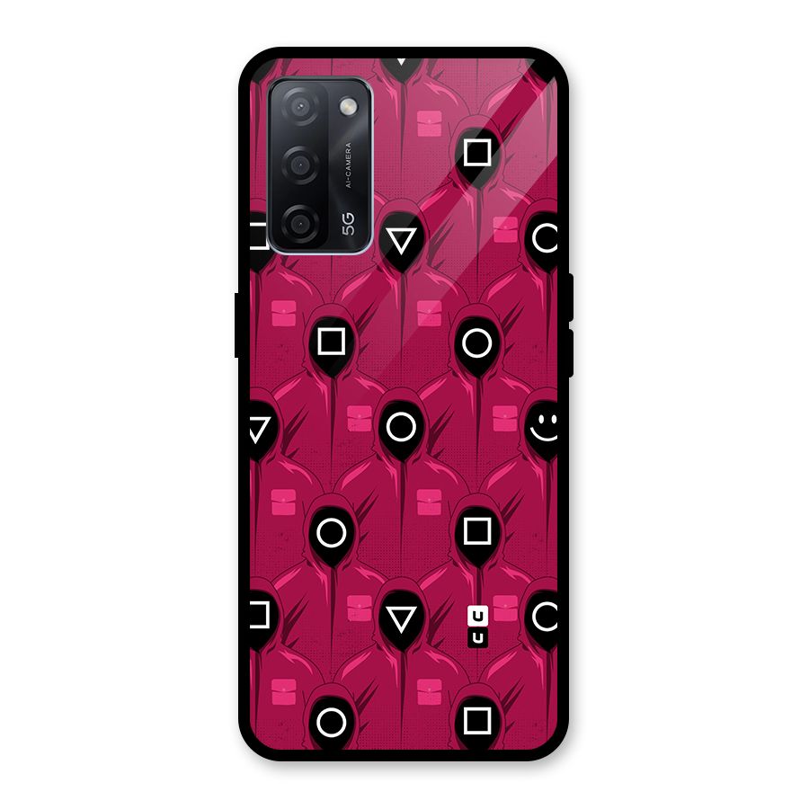 Squid Gamers Pattern Glass Back Case for Oppo A53s 5G