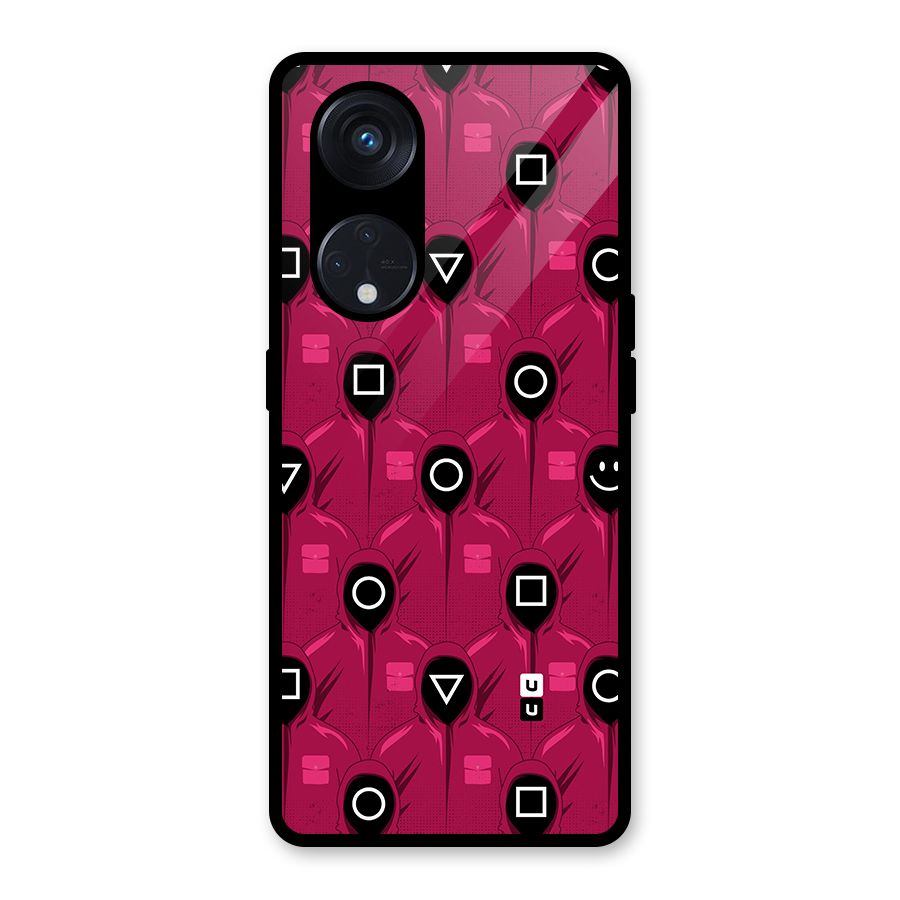 Squid Gamers Pattern Glass Back Case for Reno8 T 5G