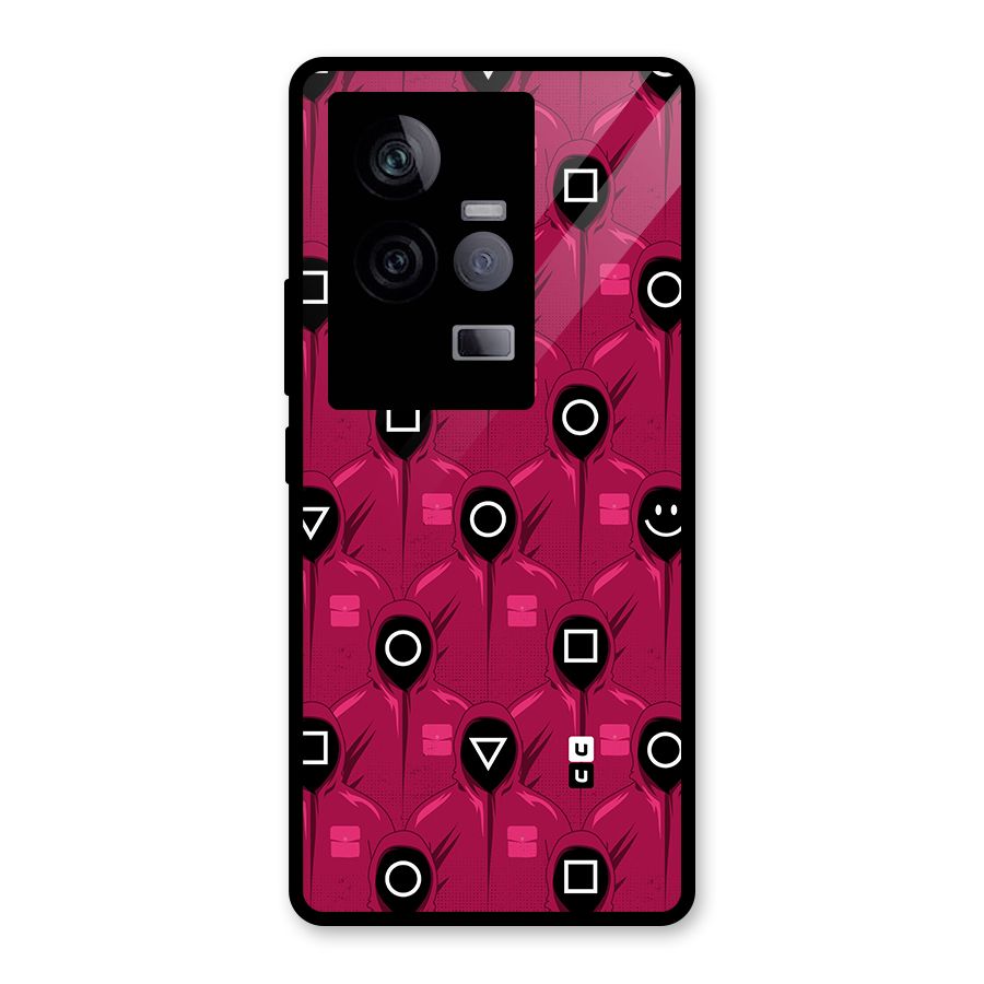 Squid Gamers Pattern Glass Back Case for Vivo iQOO 11 5G