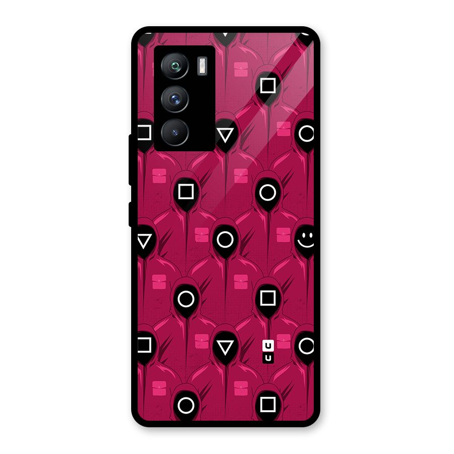 Squid Gamers Pattern Glass Back Case for Vivo iQOO 9 SE