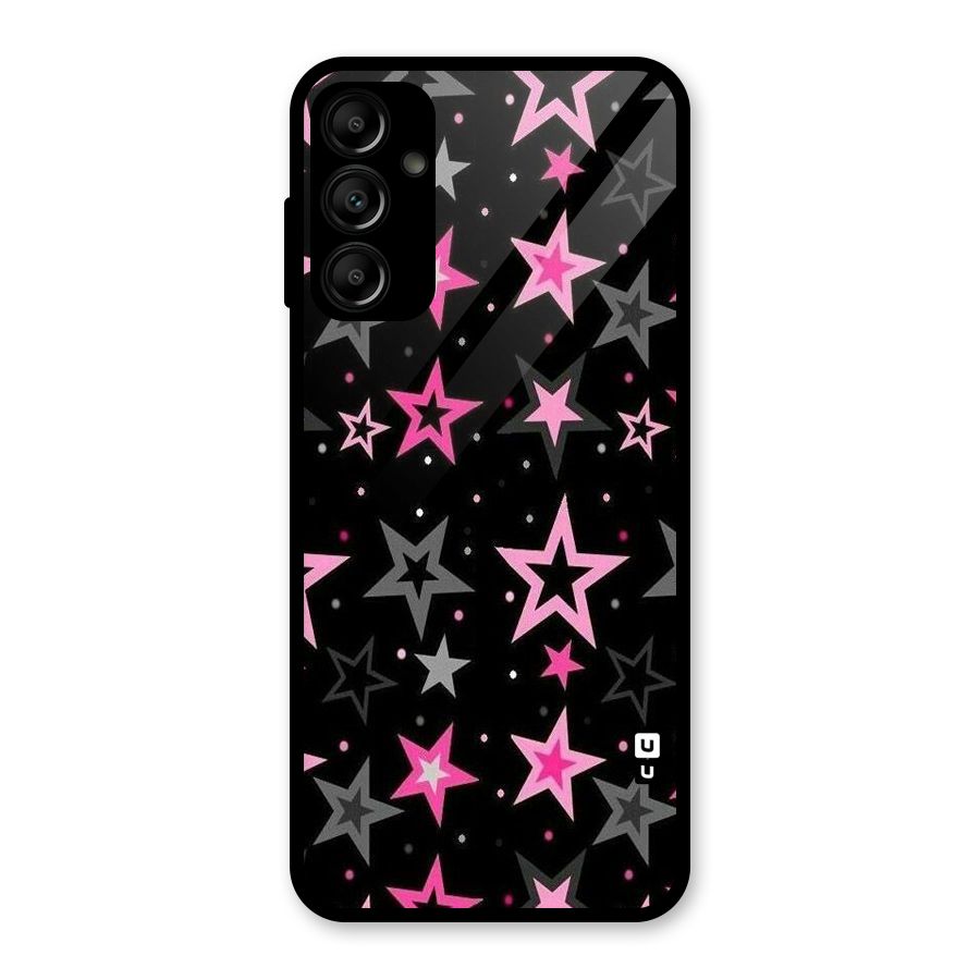 Star Outline Glass Back Case for Galaxy A14 5G