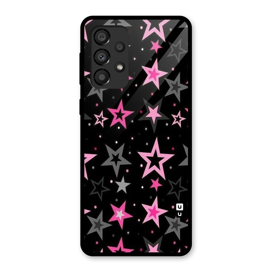 Star Outline Glass Back Case for Galaxy A33 5G