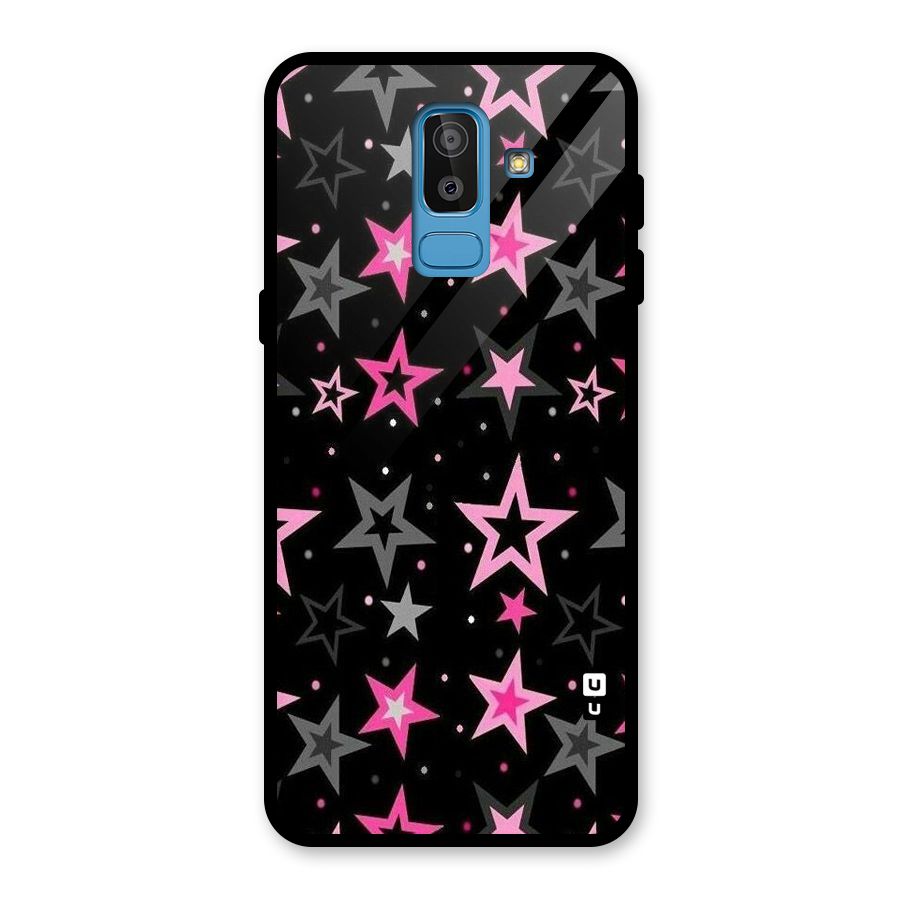 Star Outline Glass Back Case for Galaxy J8