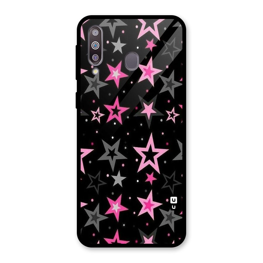 Star Outline Glass Back Case for Galaxy M30