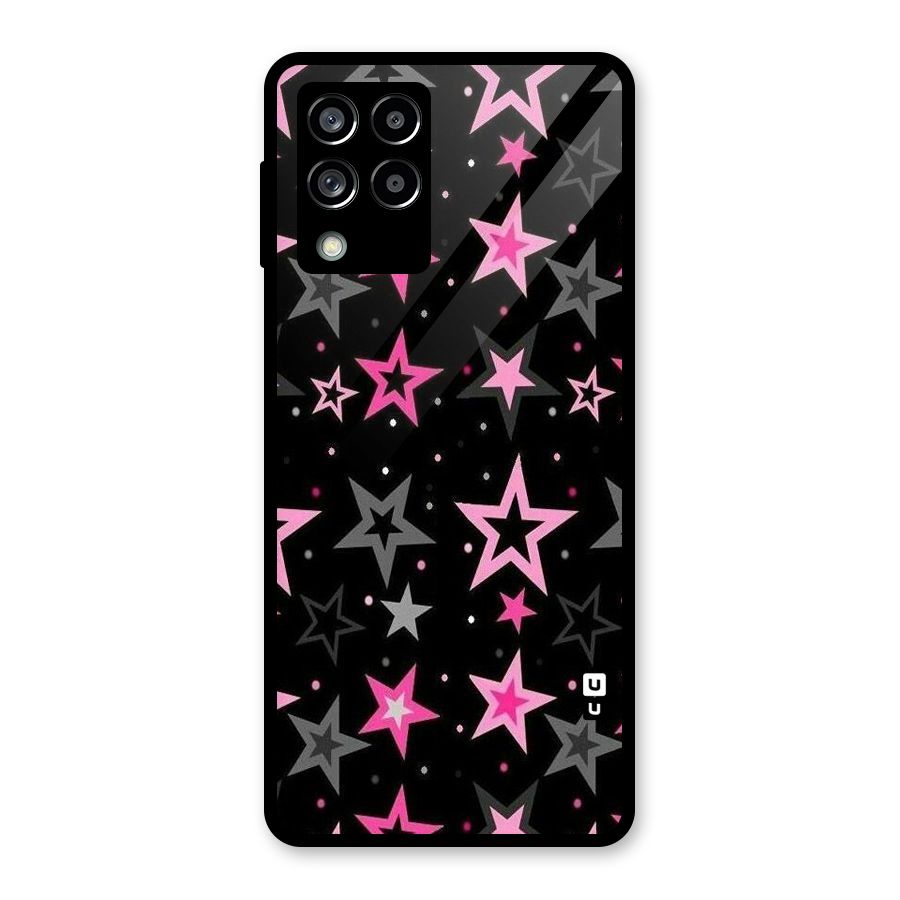 Star Outline Glass Back Case for Galaxy M53 5G