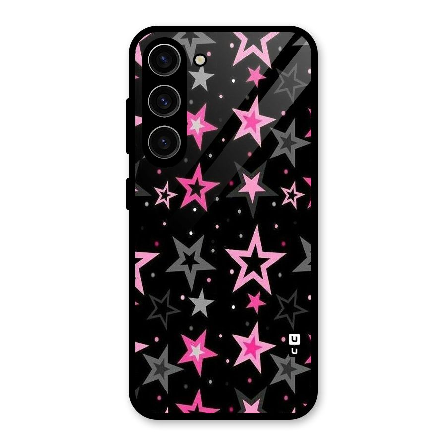 Star Outline Glass Back Case for Galaxy S23