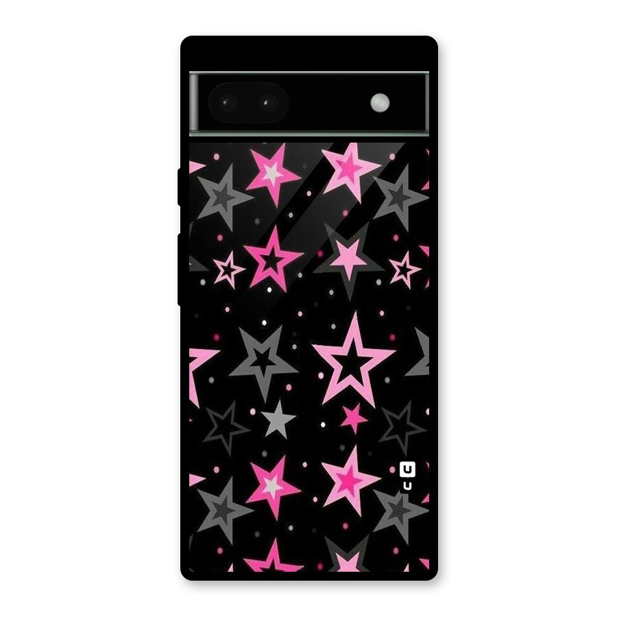 Star Outline Glass Back Case for Google Pixel 6a