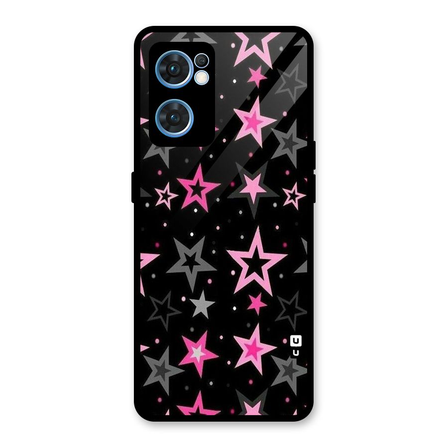 Star Outline Glass Back Case for Oppo Reno7 5G