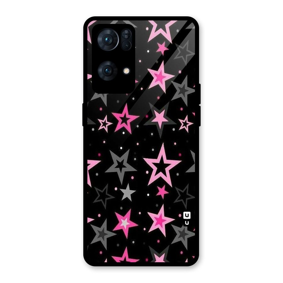 Star Outline Glass Back Case for Oppo Reno7 Pro 5G
