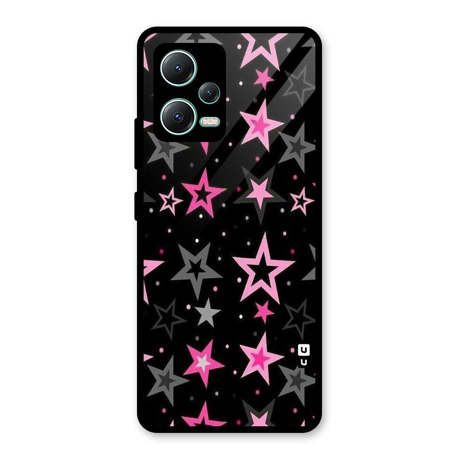 Star Outline Glass Back Case for Redmi Note 12 5G