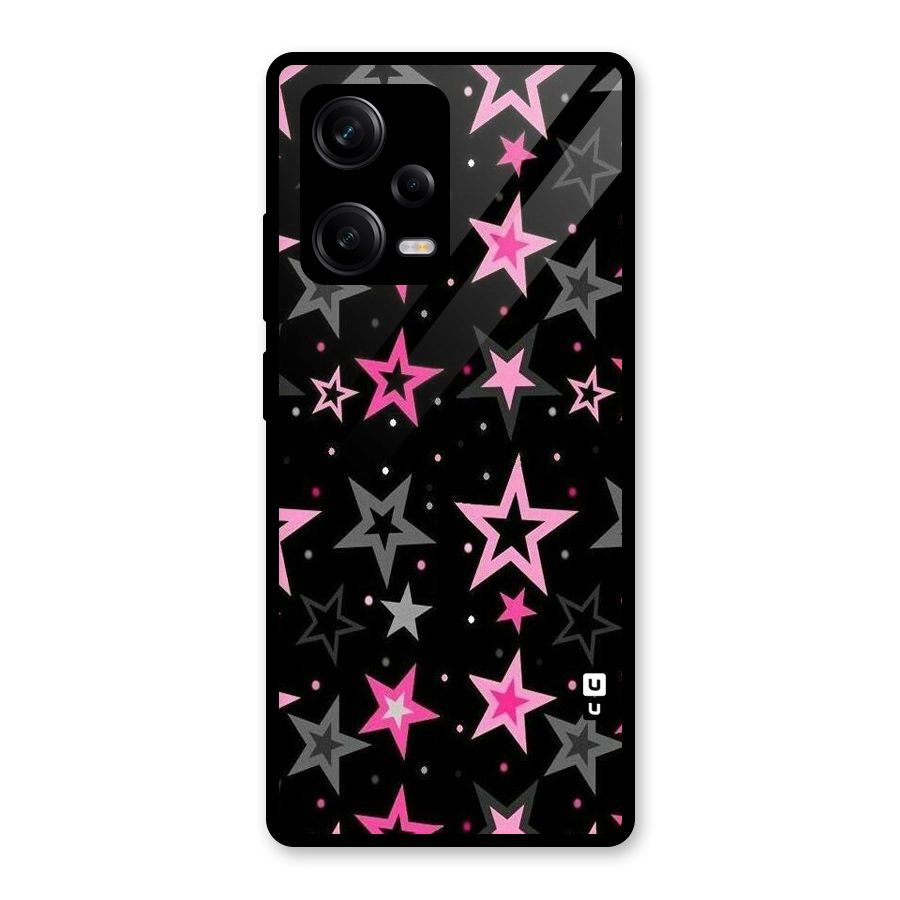 Star Outline Glass Back Case for Redmi Note 12 Pro