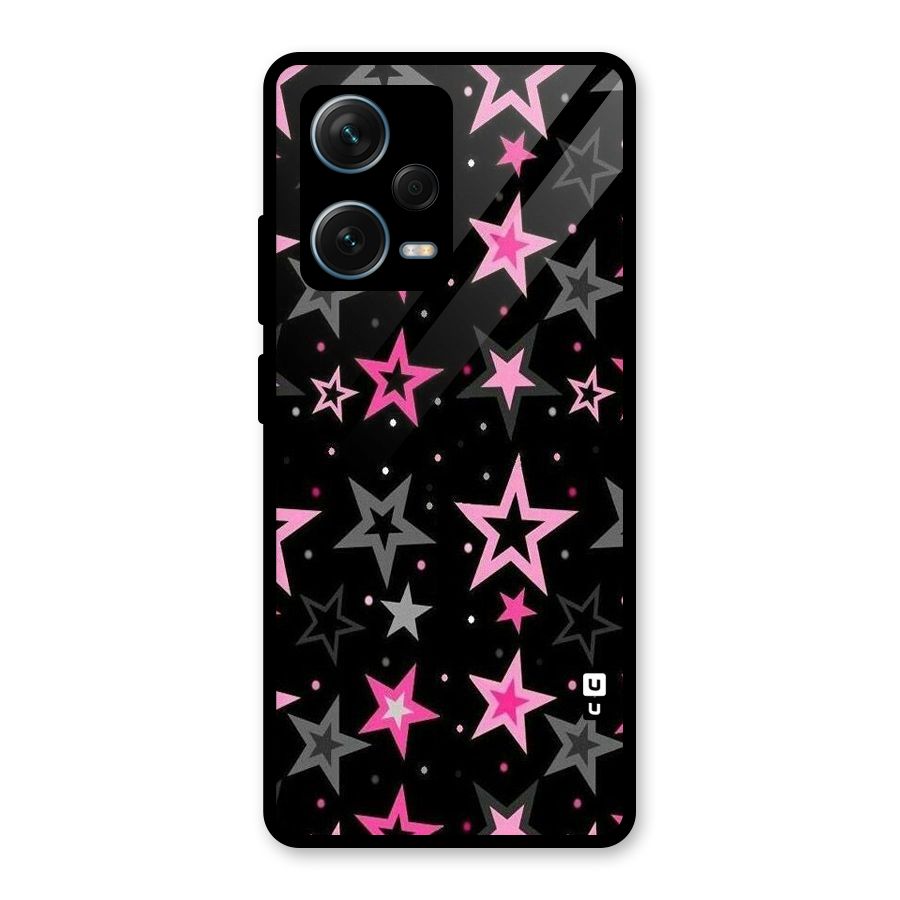 Star Outline Glass Back Case for Redmi Note 12 Pro Plus 5G