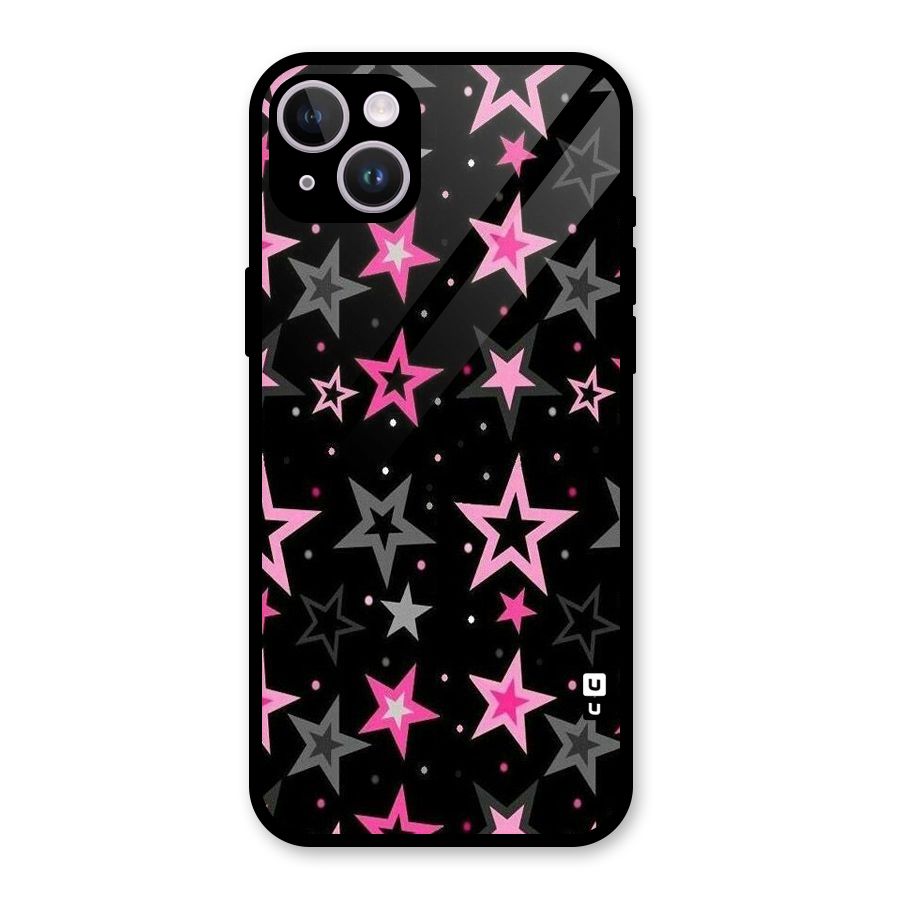 Star Outline Glass Back Case for iPhone 14 Plus