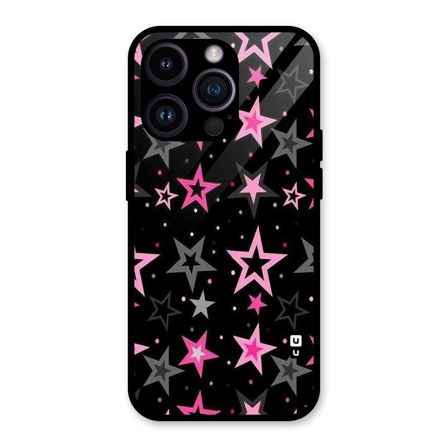 Star Outline Glass Back Case for iPhone 14 Pro