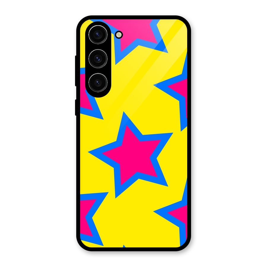 Star Pattern Glass Back Case for Galaxy S23 Plus