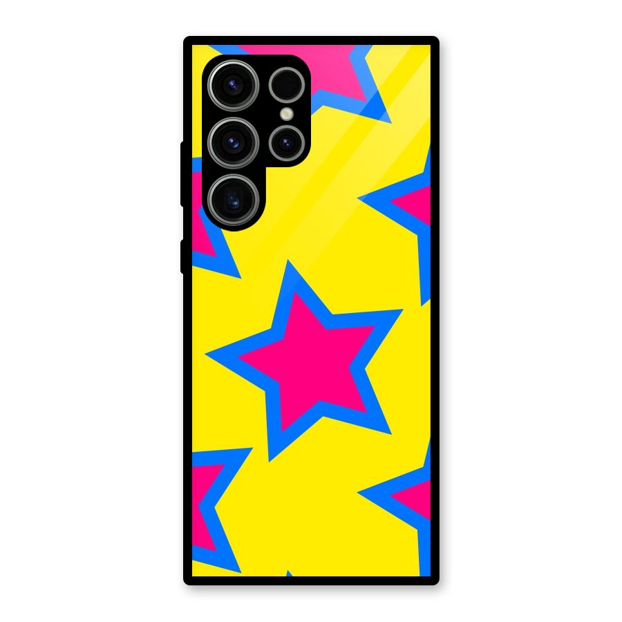 Star Pattern Glass Back Case for Galaxy S23 Ultra