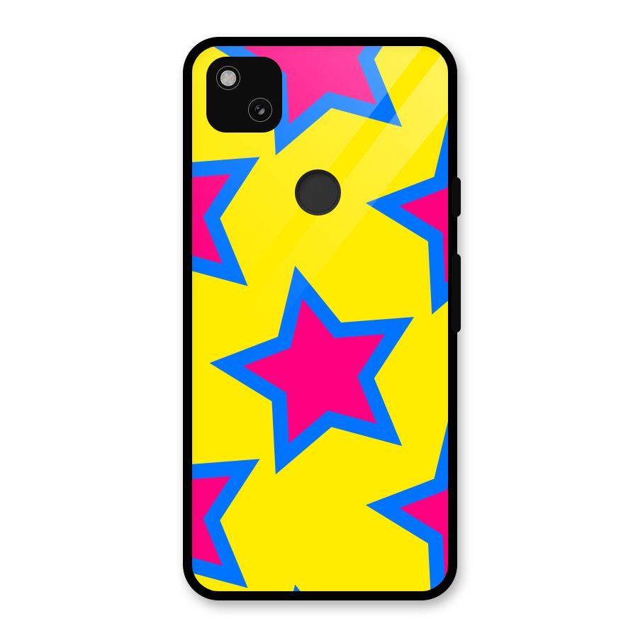 Star Pattern Glass Back Case for Google Pixel 4a