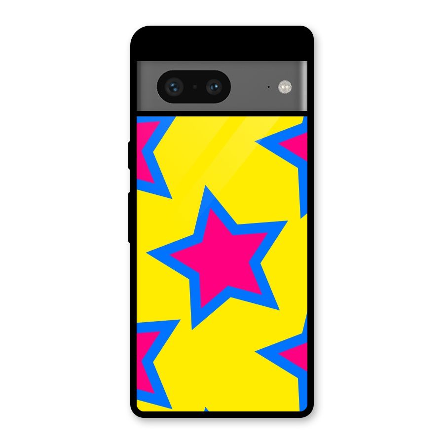 Star Pattern Glass Back Case for Google Pixel 7