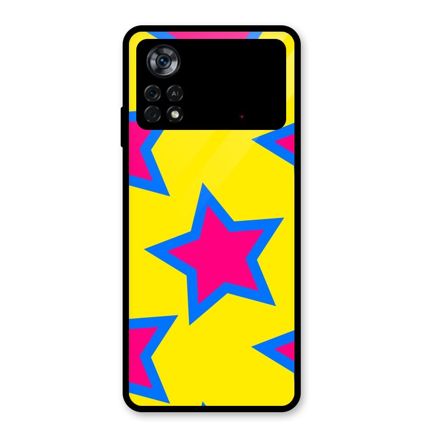 Star Pattern Glass Back Case for Poco X4 Pro 5G