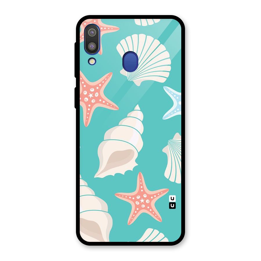 Starfish Sea Shell Glass Back Case for Galaxy M20