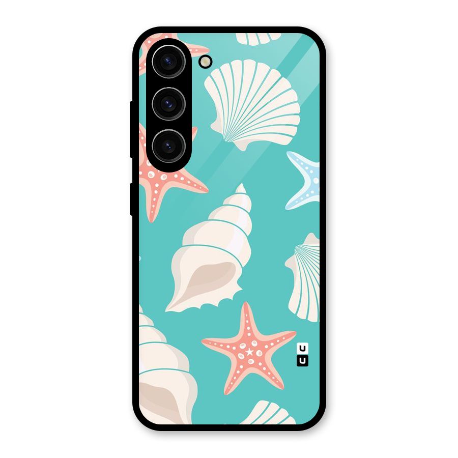 Starfish Sea Shell Glass Back Case for Galaxy S23